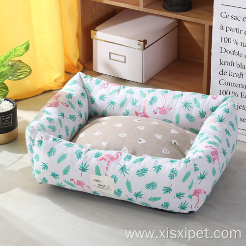 soft warm washable multi-color rectangle luxury dog beds